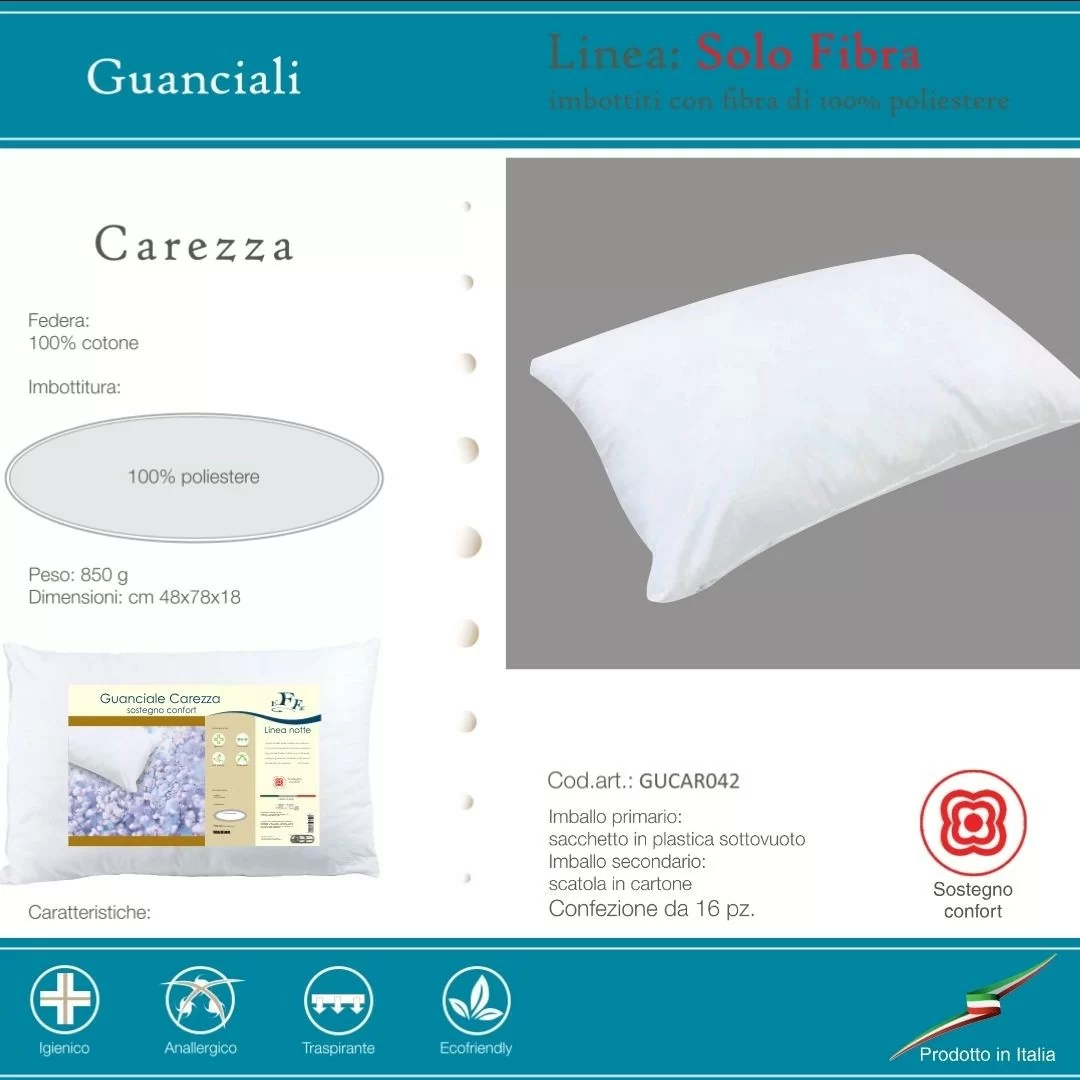 Guanciale Anallergico Effe art. Carezza