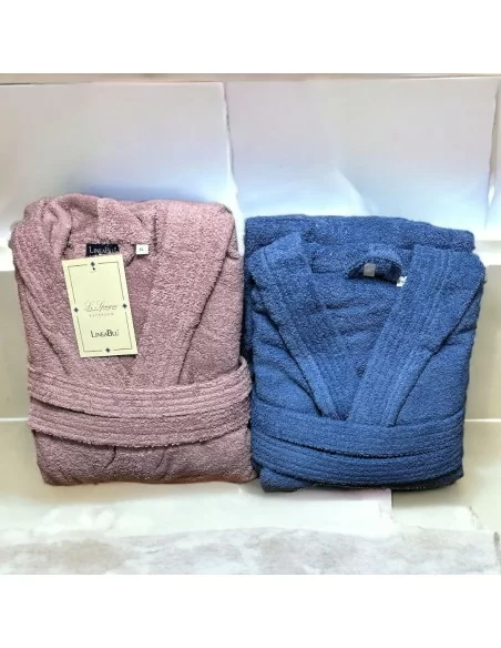Set Accappatoio Lui e Lei LineaBlu art. Marte Rosa e Blu