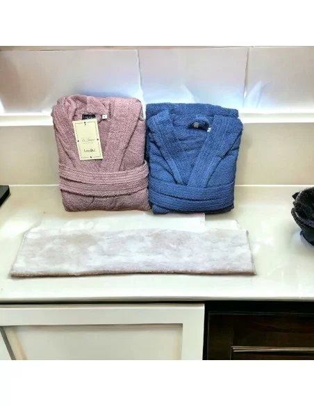 Set Accappatoio Lui e Lei LineaBlu art. Marte Rosa e Blu