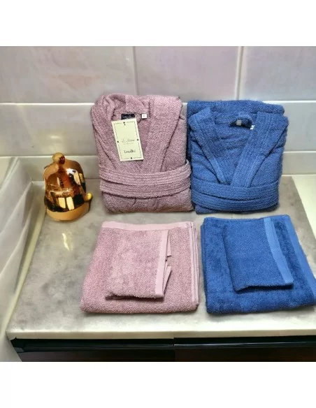 Set Accappatoio e Asciugamani Lui e Lei LineaBlu art. Marte