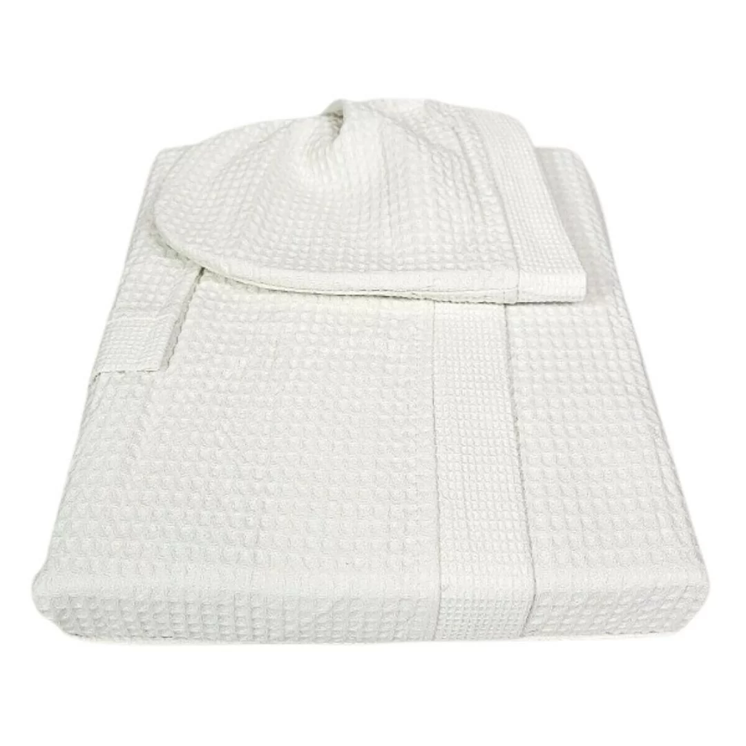 Accappatoio Personalizzato Bianco Nido d'ape...