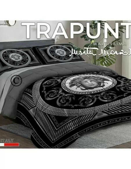 Trapunta Invernale Matrimoniale 260x270cm Marta Marzotto modello Versace Argento 300gr/mq in microfibra
