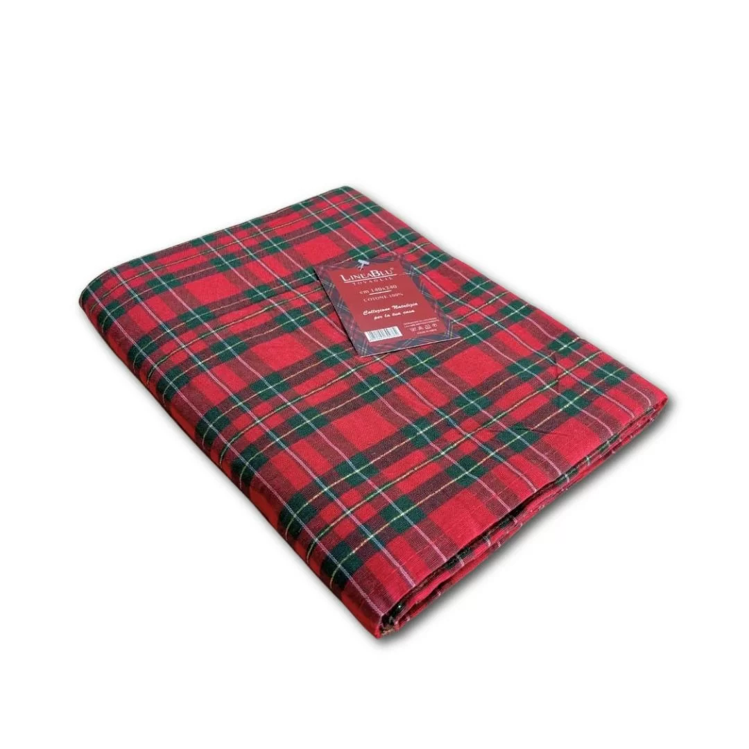 Tovaglia Natalizia Scozzese LineaBlu art. Le Tovaglie