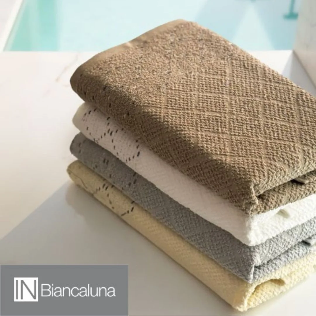 Coppia Asciugamani Spugna Biancaluna art. Adam
