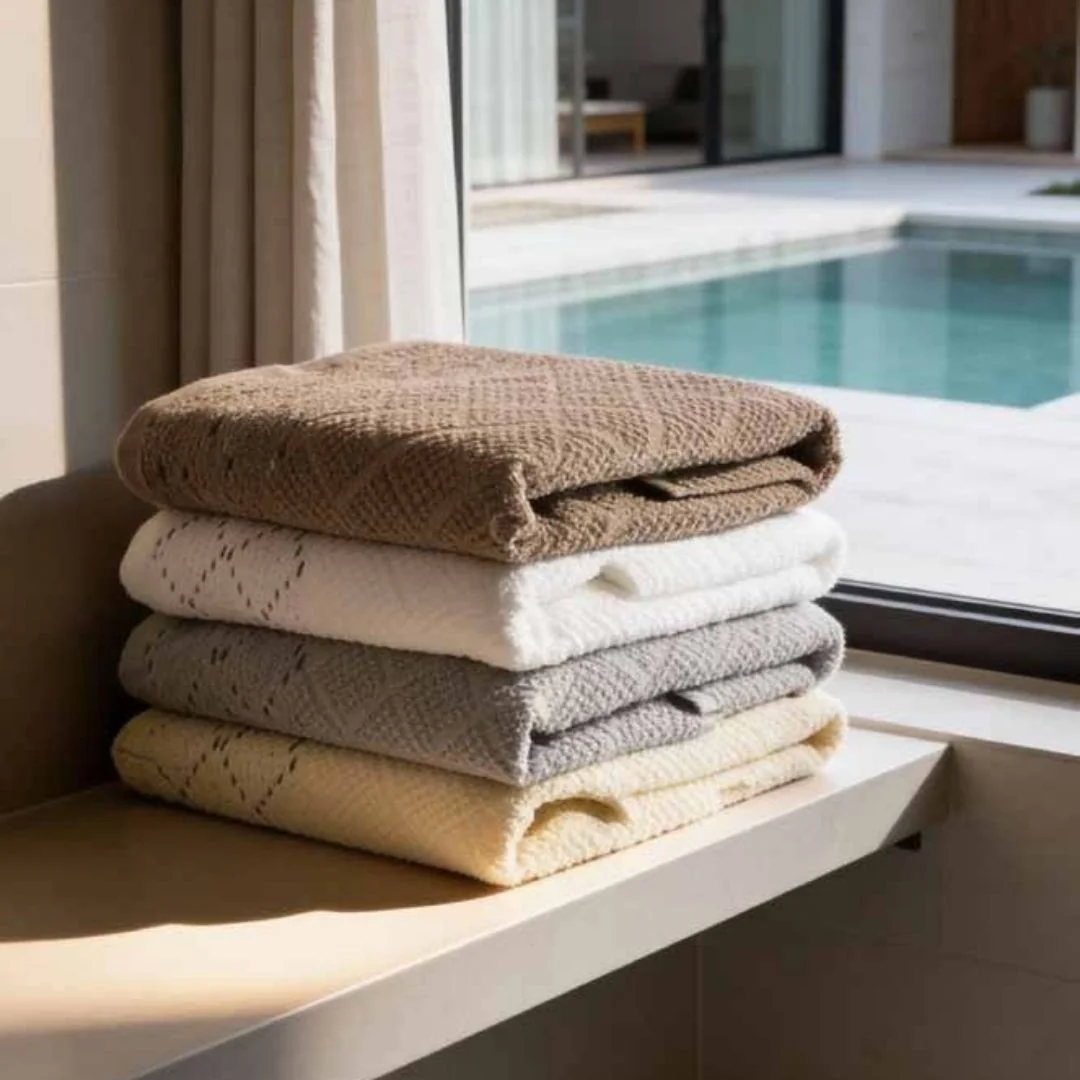 Coppia Asciugamani Spugna Biancaluna art. Adam