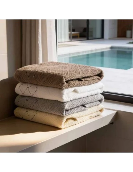 Coppia Asciugamani Spugna Biancaluna art. Adam