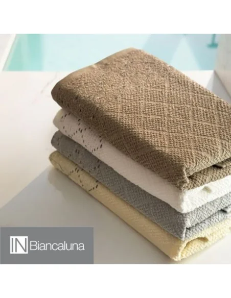 Coppia Asciugamani Spugna Biancaluna art. Adam