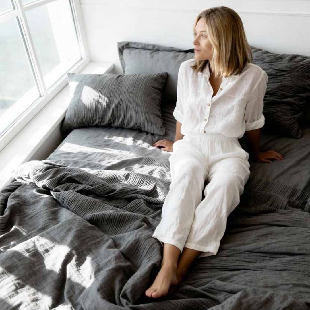 Copripiumino Microfibra Matrimoniale Biancaluna...