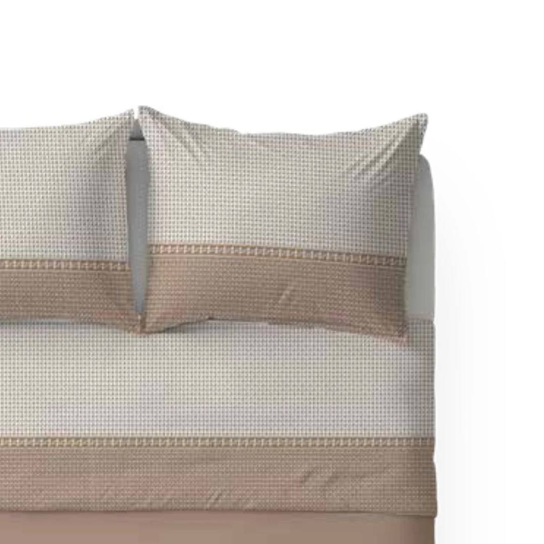 Completo Lenzuola Matrimoniale Cotone Biancaluna art. Comet 2