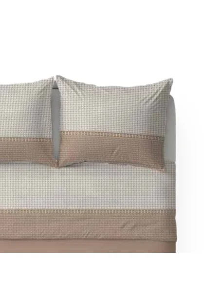 Completo Lenzuola Matrimoniale Cotone Biancaluna art. Comet