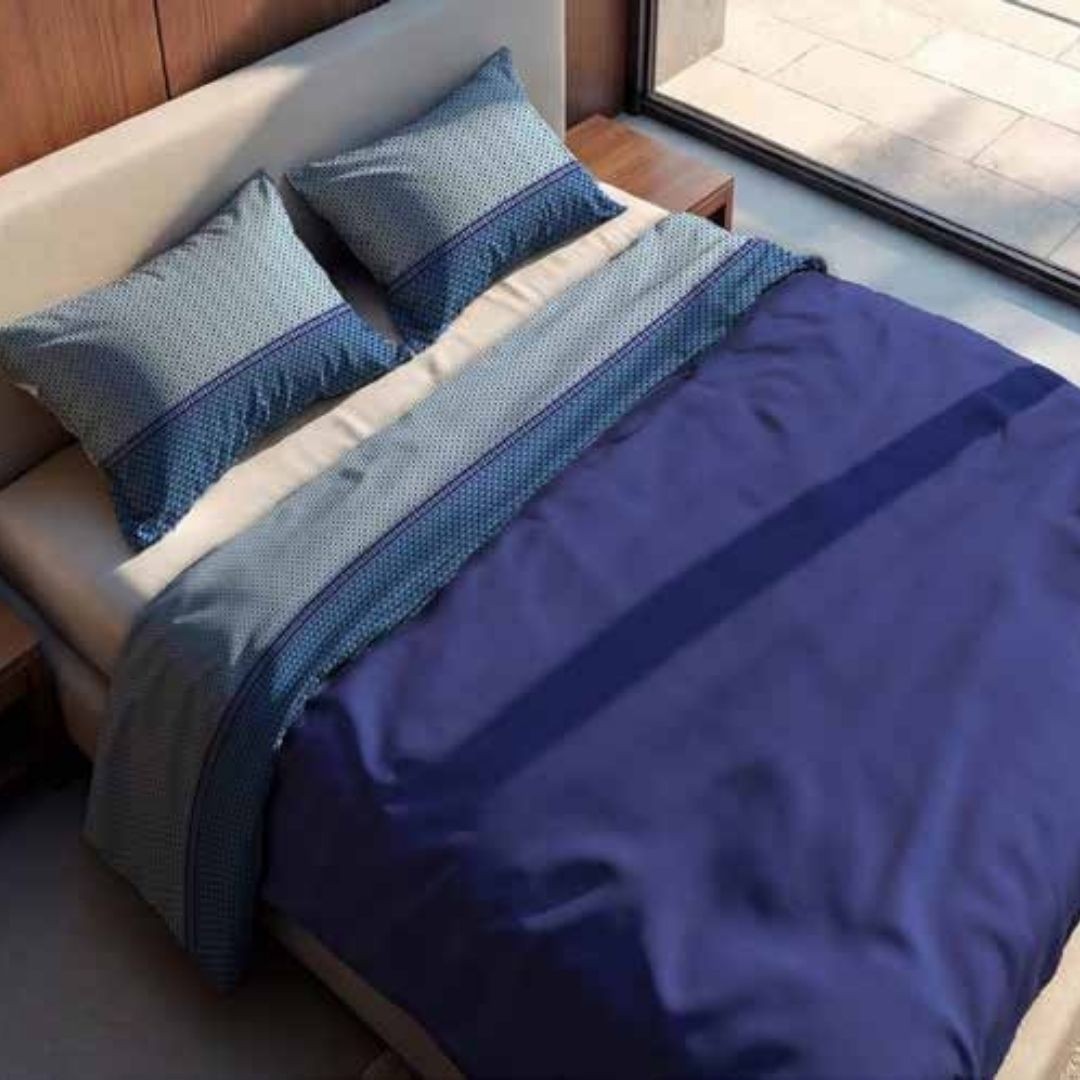 Completo Lenzuola Singolo Cotone Biancaluna art. Comet