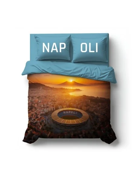 Completo Lenzuola Matrimoniale Cotone Biancaluna art. Stadio