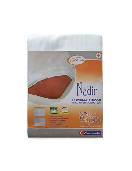 Coprimaterasso in Cotone Damascato Biancaluna art. Nadir