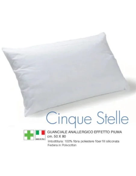 Cuscino Anallergico Linea Ambro art. 5 Stelle
