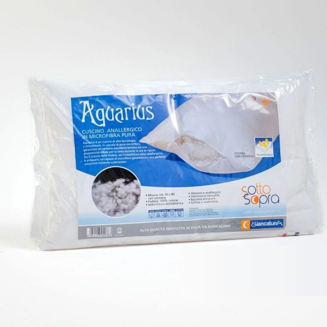Cuscino Anallergico Microfibra Biancaluna art. Acquarius 2