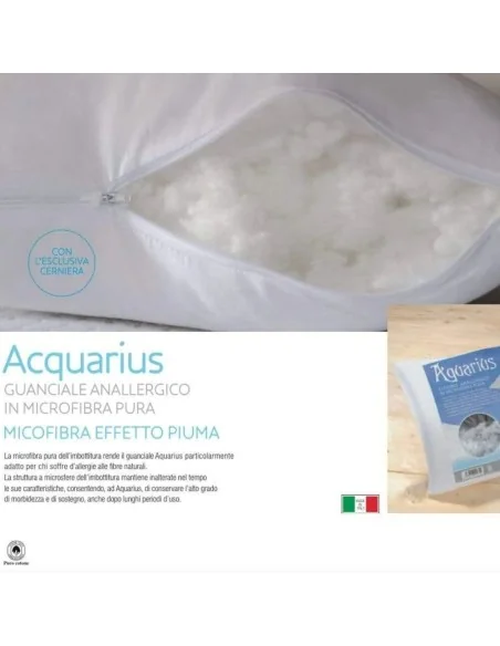 Cuscino Anallergico Microfibra Biancaluna art. Acquarius