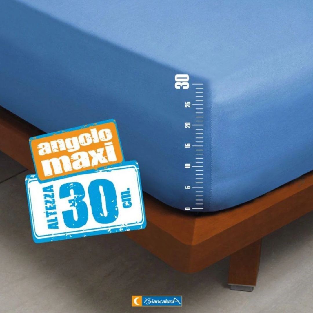 Lenzuolo Sotto con Angoli Matrimoniale Biancaluna art....