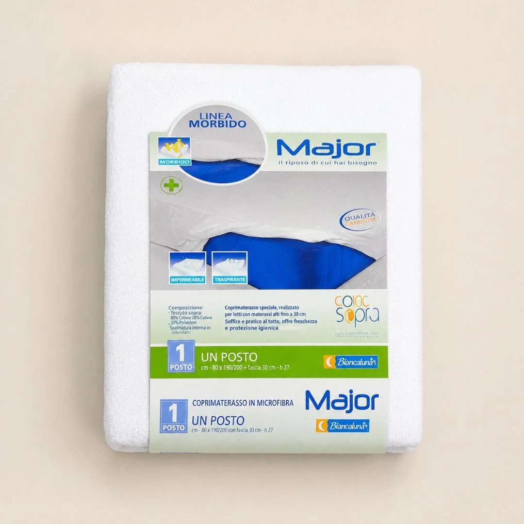 Coprimaterasso Impermeabile Biancaluna art. Major Con...