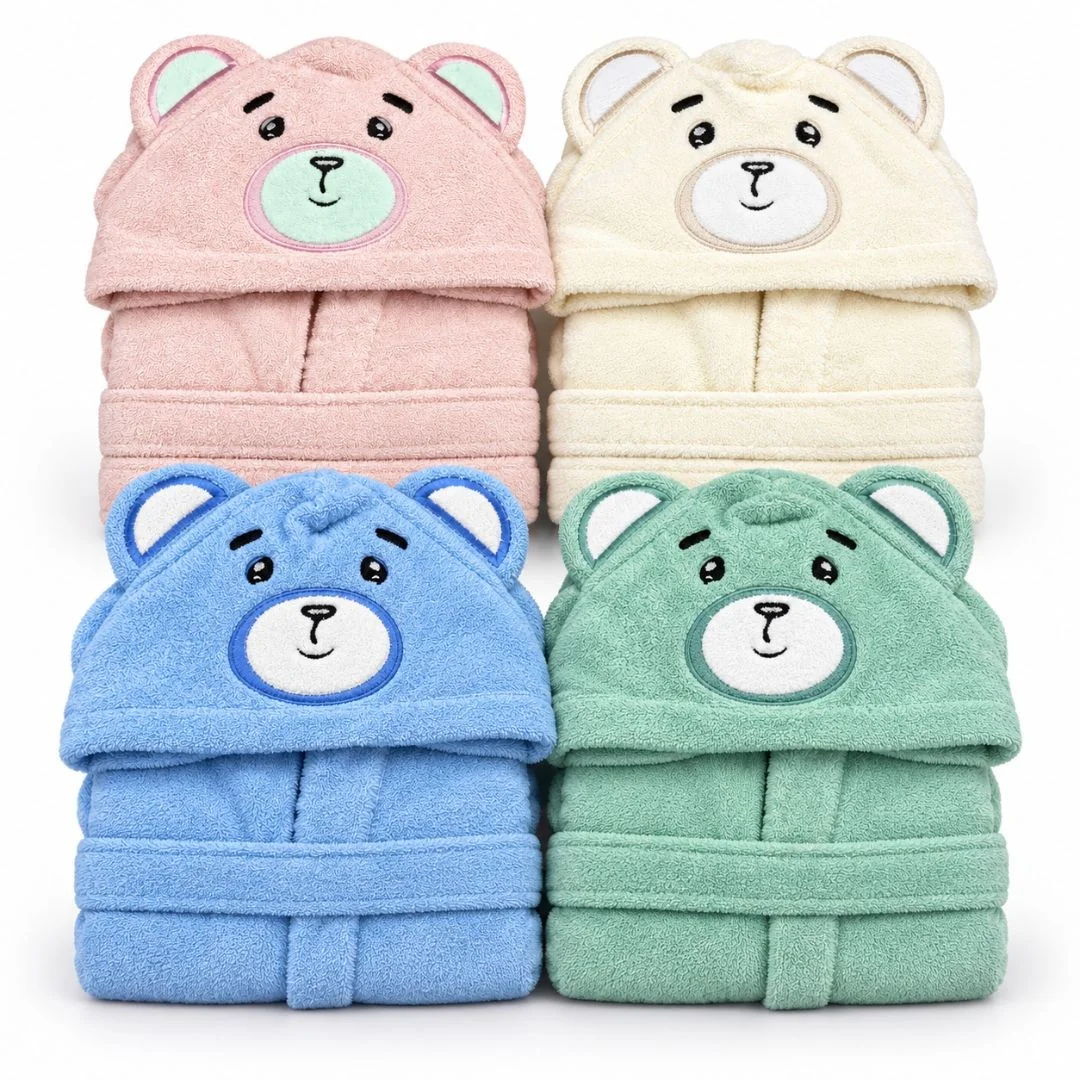 Accappatoio Spugna Baby Linea Oro art. Animals Orsetto