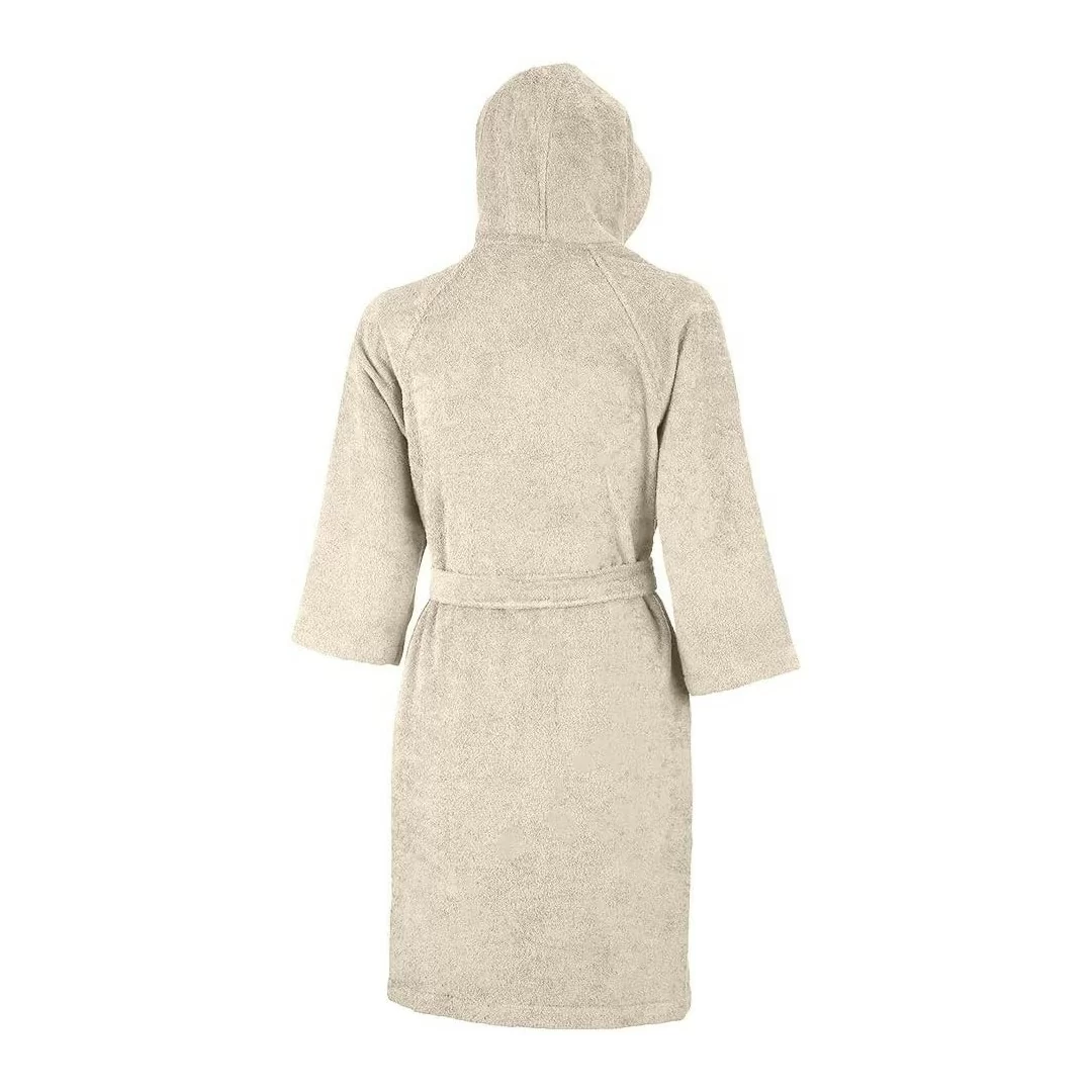 Accappatoio Uomo E Donna In Spugna 100% Cotone - Super Assorbente, Morbido, Con Cappuccio, Made In Italy - Foto 5