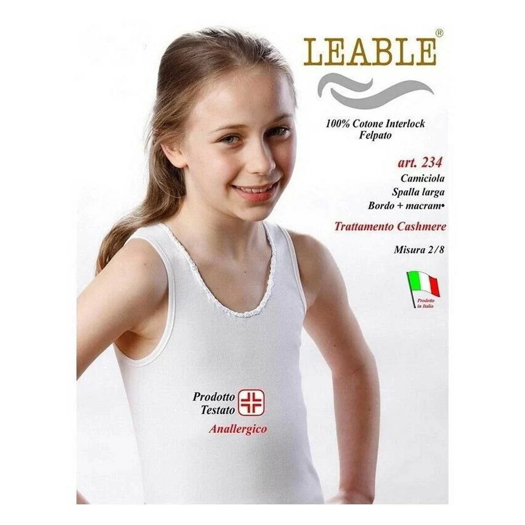 Canotta Bambina Leable art. 234 Spalla Larga...
