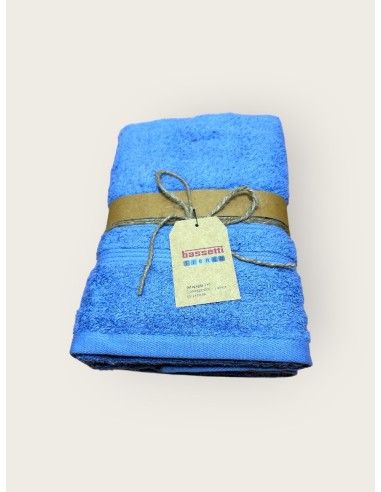 Set 1+1 asciugamano viso + ospite Bassetti Trendy spugna 420g, 100% puro  cotone