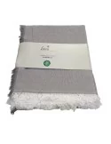 Tovaglia da Tavolo Linea Oro art. Chambray Cotone con Frange