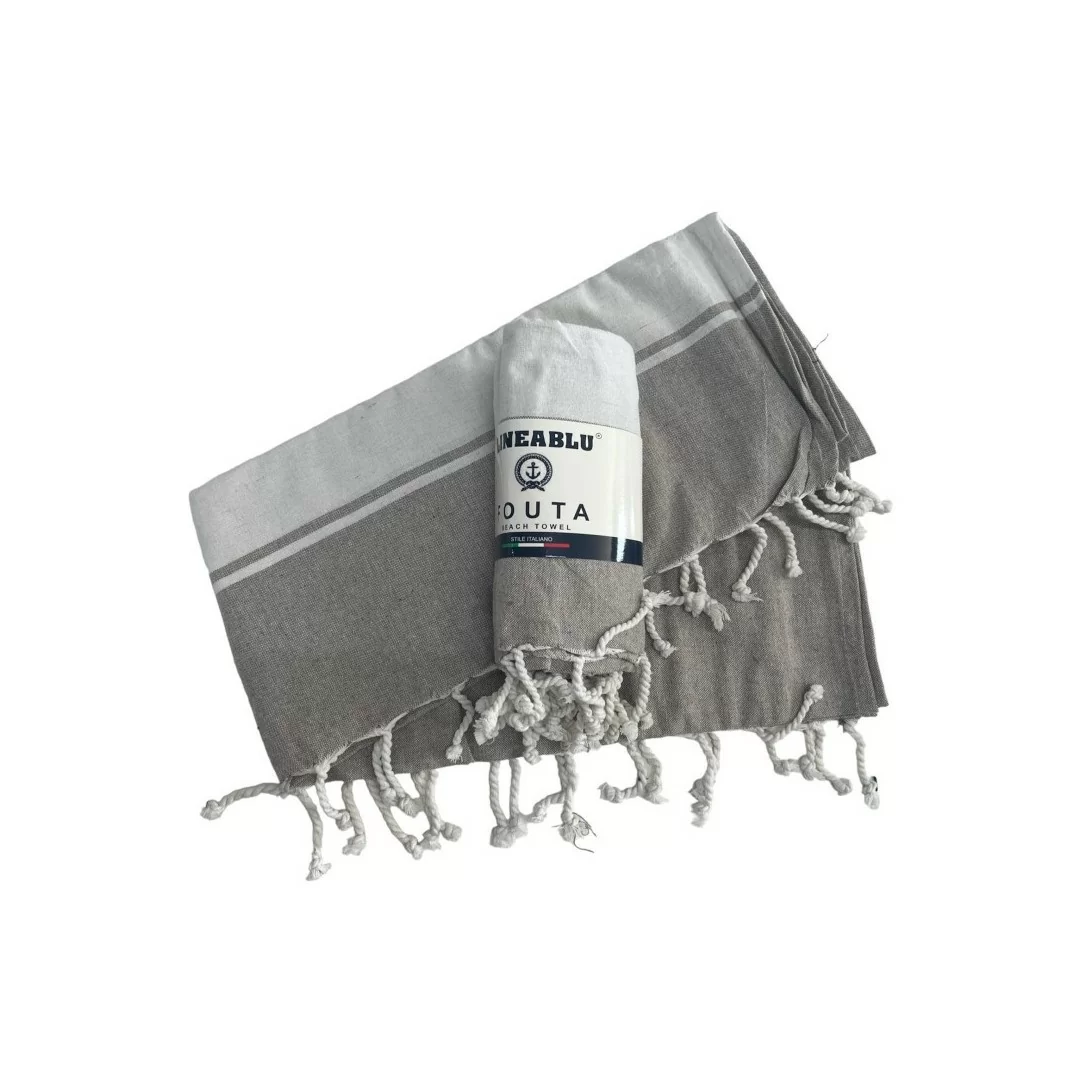 Telo Mare Fouta In 100% Cotone Con Frange Linea...
