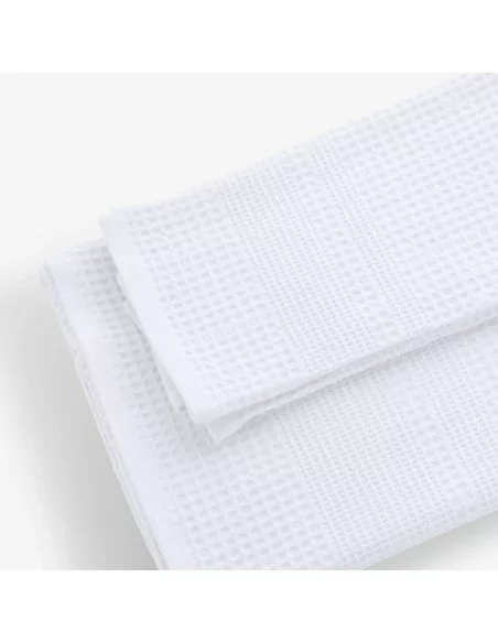 Coppia Asciugamani Linea Oro Nido d'Ape Cotone 280gr/mq