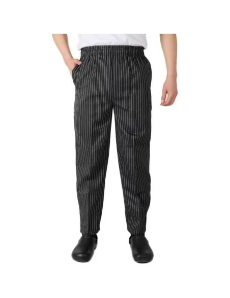 Pantalone da Lavoro Multitasche Modello Rigato Nero