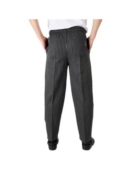 Pantalone da Lavoro Multitasche Modello Rigato Nero