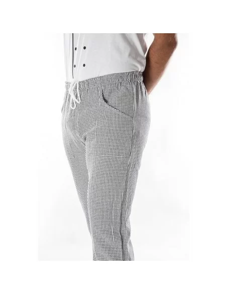 Pantalone da Lavoro Multitasche Modello Quadretti Grigio