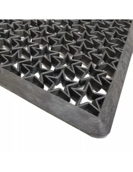 Zerbino Esterno Gomma Dura Nero Trama Stella