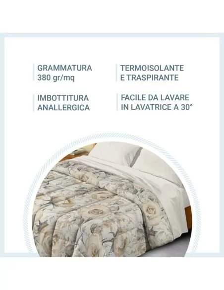 Trapunta Piazza e Mezza Invernale art. Giulia 380gr/mq Ecopiuma