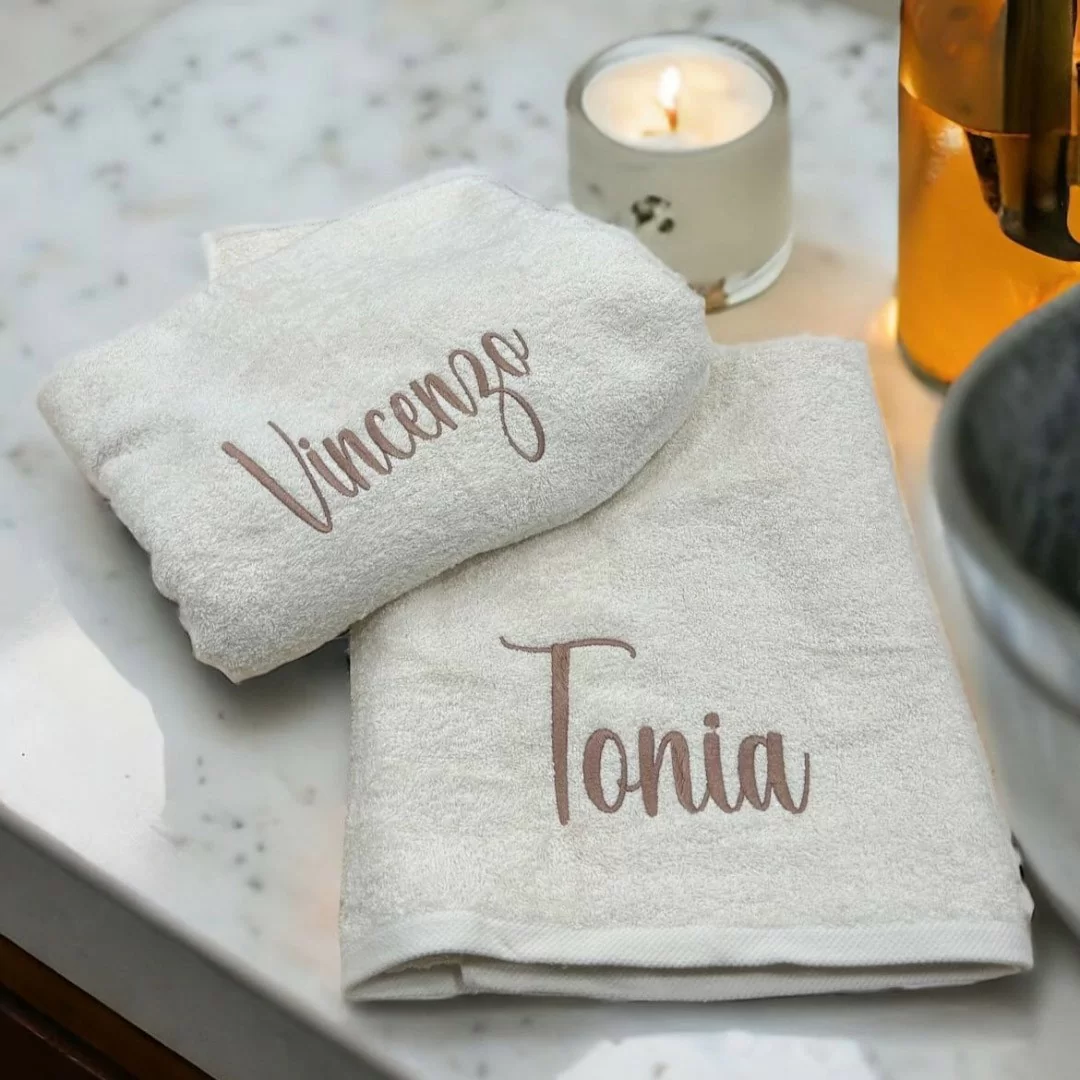 Coppia Asciugamani Personalizzati LineaBlu art....