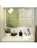 Set Accappatoio Lui e Lei Spugna LineaBlu Salvia e Panna