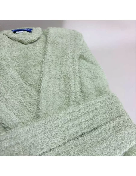 Set Accappatoio Lui e Lei Spugna LineaBlu Salvia e Panna