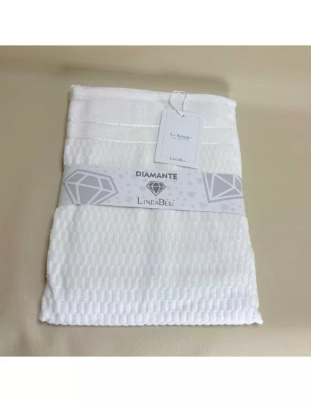 Coppia Asciugamani LineaBlu art. Diamante spugna 420gr/mq