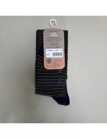 Calzini Lunghi da uomo Ragno art. U849CS caldo cotone Righe