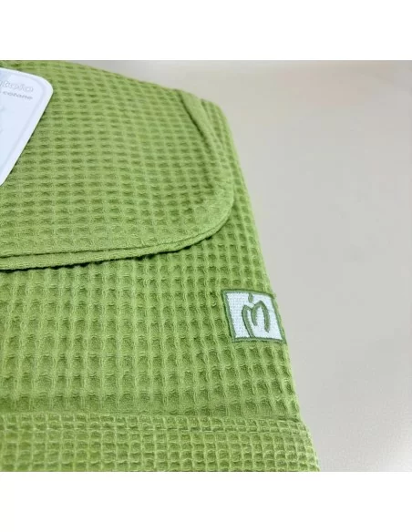 Accappatoio Personalizzato Verde Nido d'ape Marta Marzotto Cotone