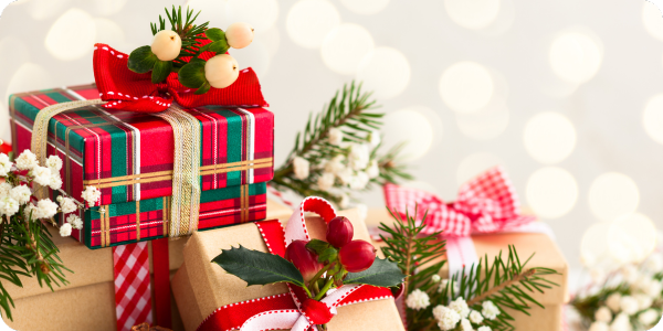 Decorazioni natalizie in soggiorno